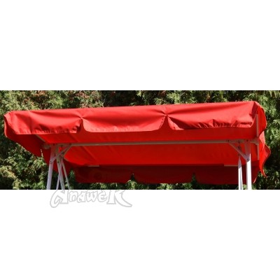 Daszek na huśtawkę ogrodową 228x130 cm kolor czerwony tkanina Mona