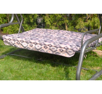Poduszka na huśtawkę ogrodową 180 x 105 cm, 1-częściowa, szare romby