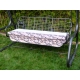 Poduszka na huśtawkę ogrodową 180 x 110 cm, 1-częściowa, szare romby