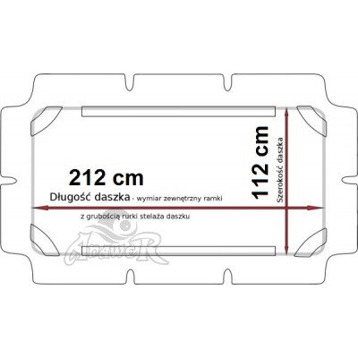 Daszek na huśtawkę 212x112 cm kolor brąz tkanina Sona