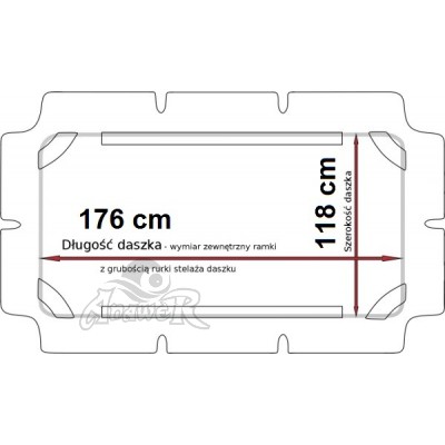DASZEK na huśtawkę ogrodową 176x118 cm grafit Sona