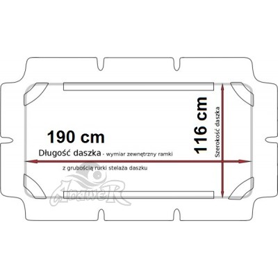 Daszek na huśtawkę 190x116 cm kolor brąz tkanina Mona