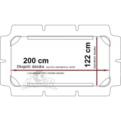 Daszek na huśtawkę ogrodową 200x122 cm kolor brąz tkanina Sona