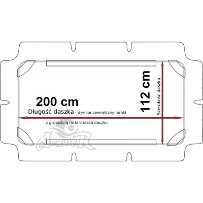 Daszek na huśtawkę 200x112 cm kolor brąz tkanina Sona