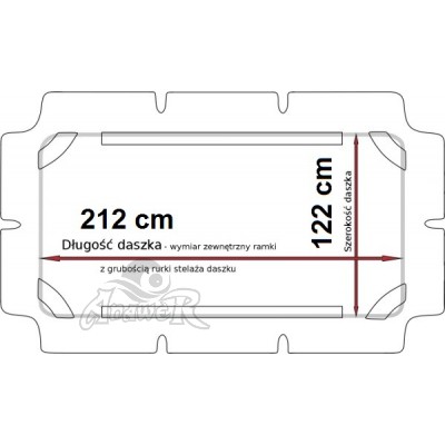Daszek na huśtawkę 212x122 cm kolor szary tkanina Sona