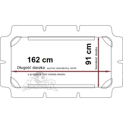 Daszek na huśtawkę 162 x 91 cm - tkanina Sona - kolor brąz